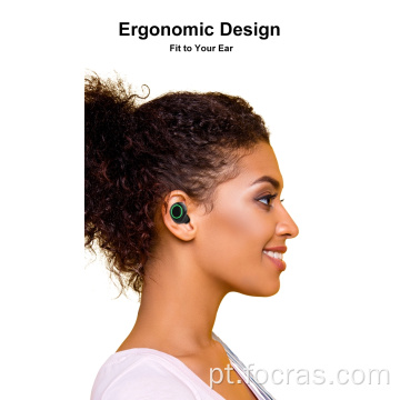 Fone de ouvido Bluetooth 5,0 TWS Earbuds Sport Negócios Pulseira